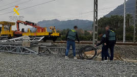 Once trabajadores de una obra ferroviaria, detenidos por robar 40 toneladas de cobre y venderlo por más de 80.000 euros