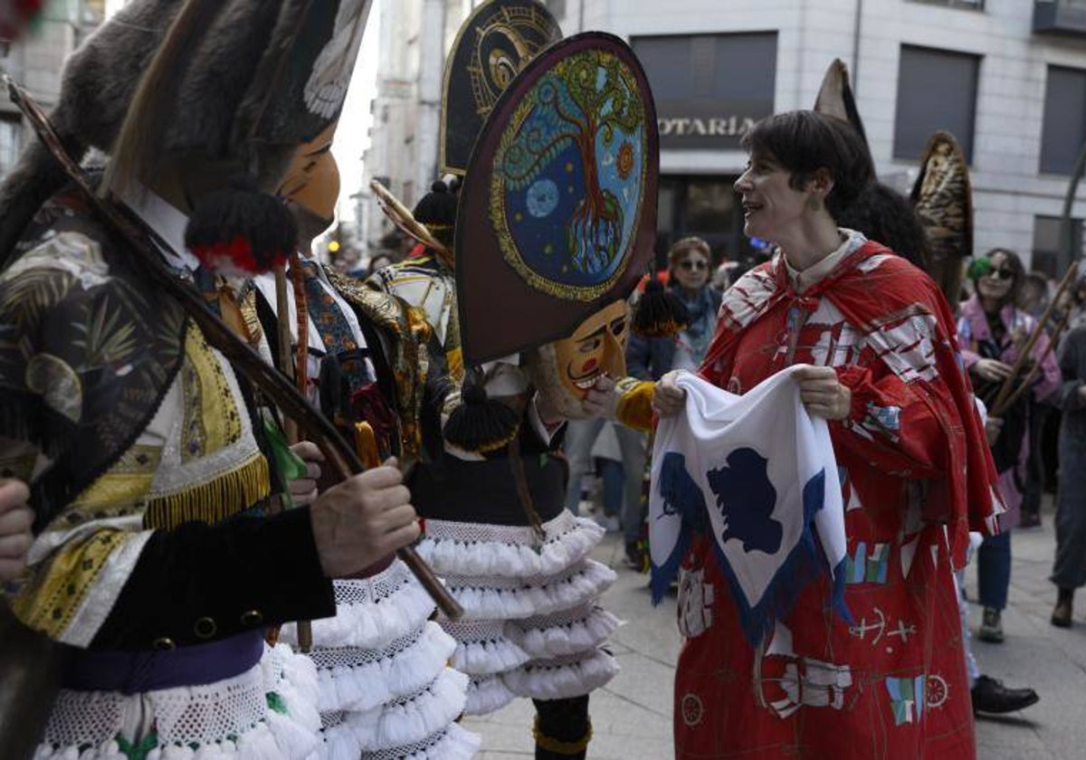 Pontón, este martes, en el Entroido de Verín (Orense)