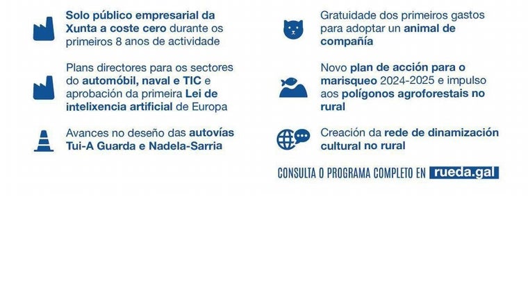 Los 12 compromisos de Alfonso Rueda para los 100 primeros días de gobierno