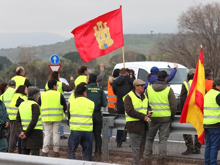 Las concentraciones de agricultores y ganaderos en Toledo, en imágenes