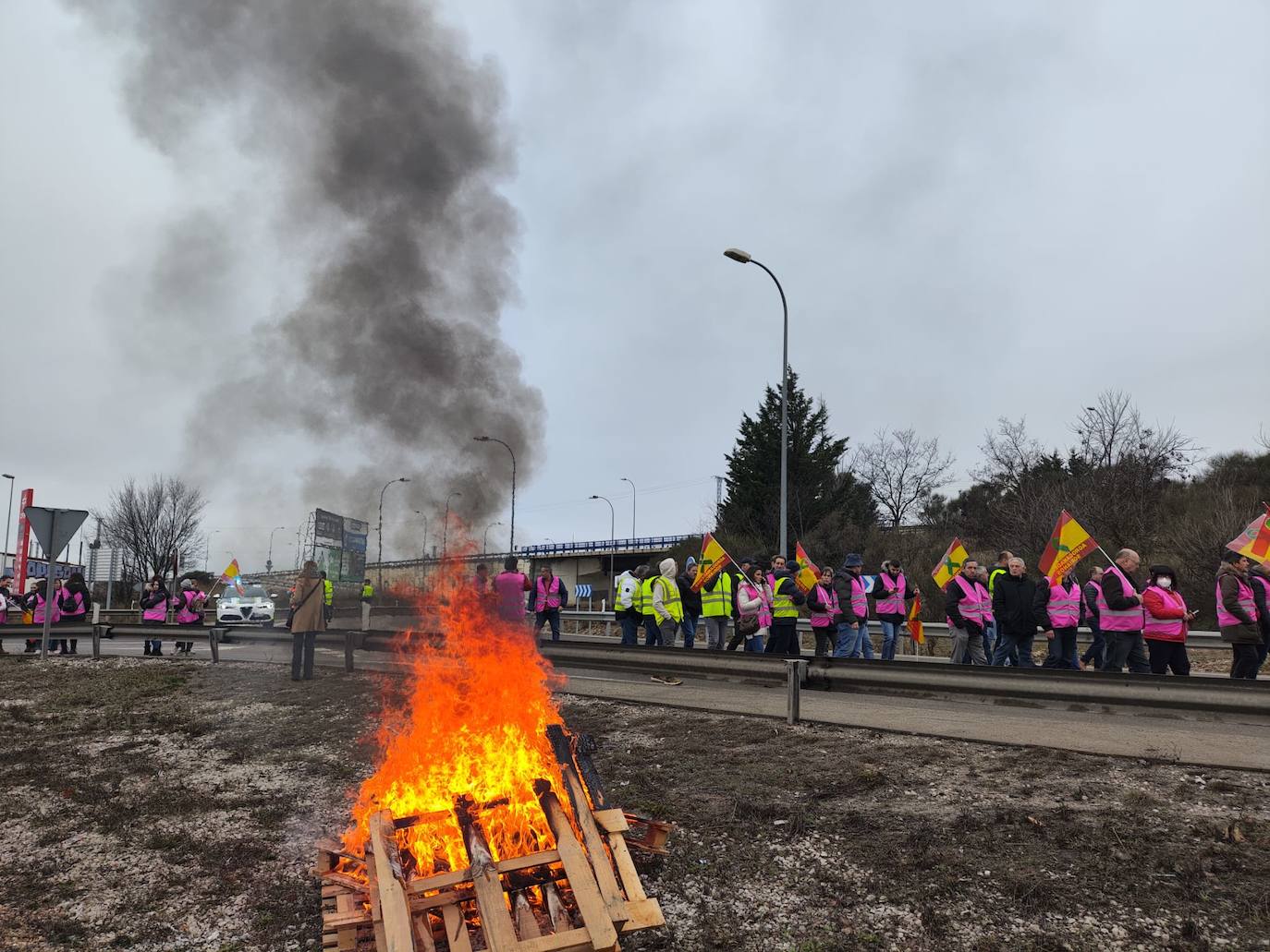 Cortes de carreteras de acceso a la capital soriana