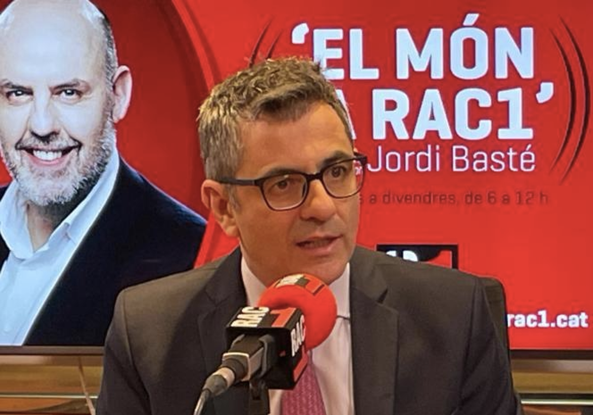 El ministro de la Presidencia, Justicia y Relaciones con las Cortes, Félix Bolaños, en los estudios de Rac1