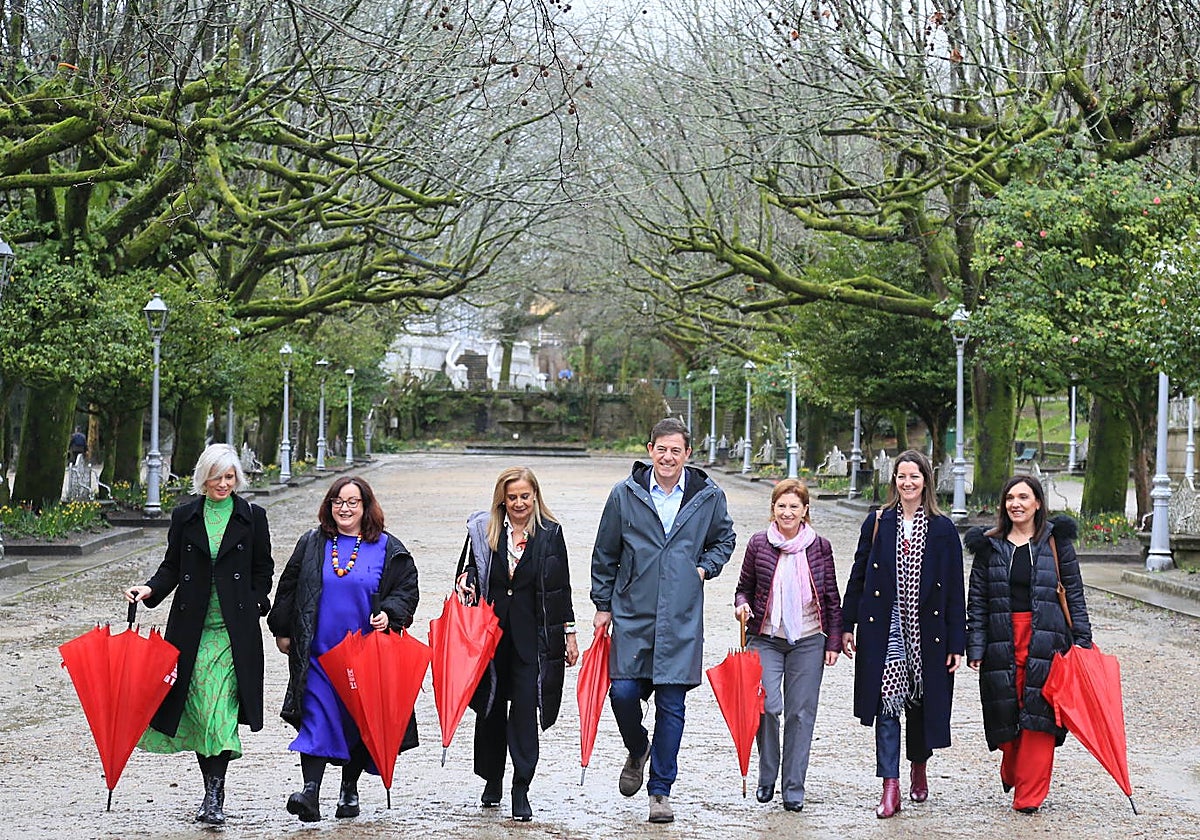 José Ramón Gómez Besteiro, este jueves en la Alameda de Santiago de Compostela