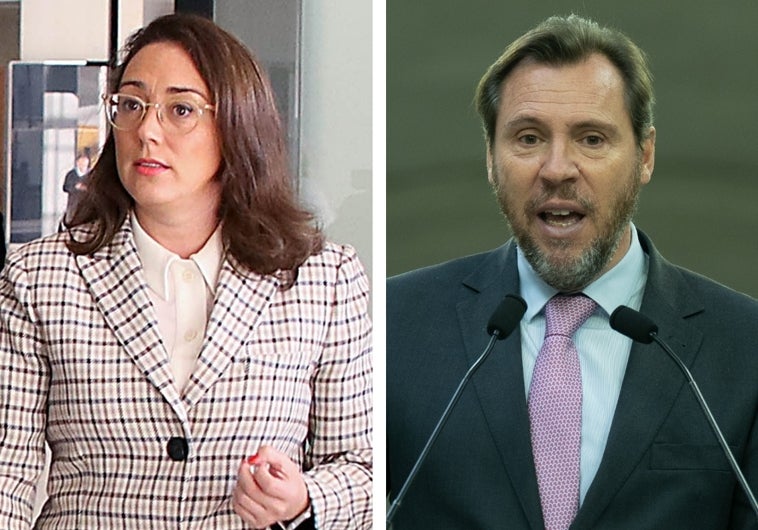 La consejera de Movilidad de Castilla y León, María González Corral, y el ministro de Transportes, Óscar Puente