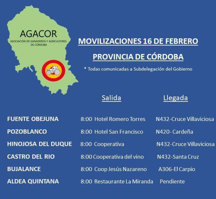 Tractoradas en Córdoba: vuelve la normalidad tras los cortes de carretera en la A-4, N-432, N-420 y la NIV