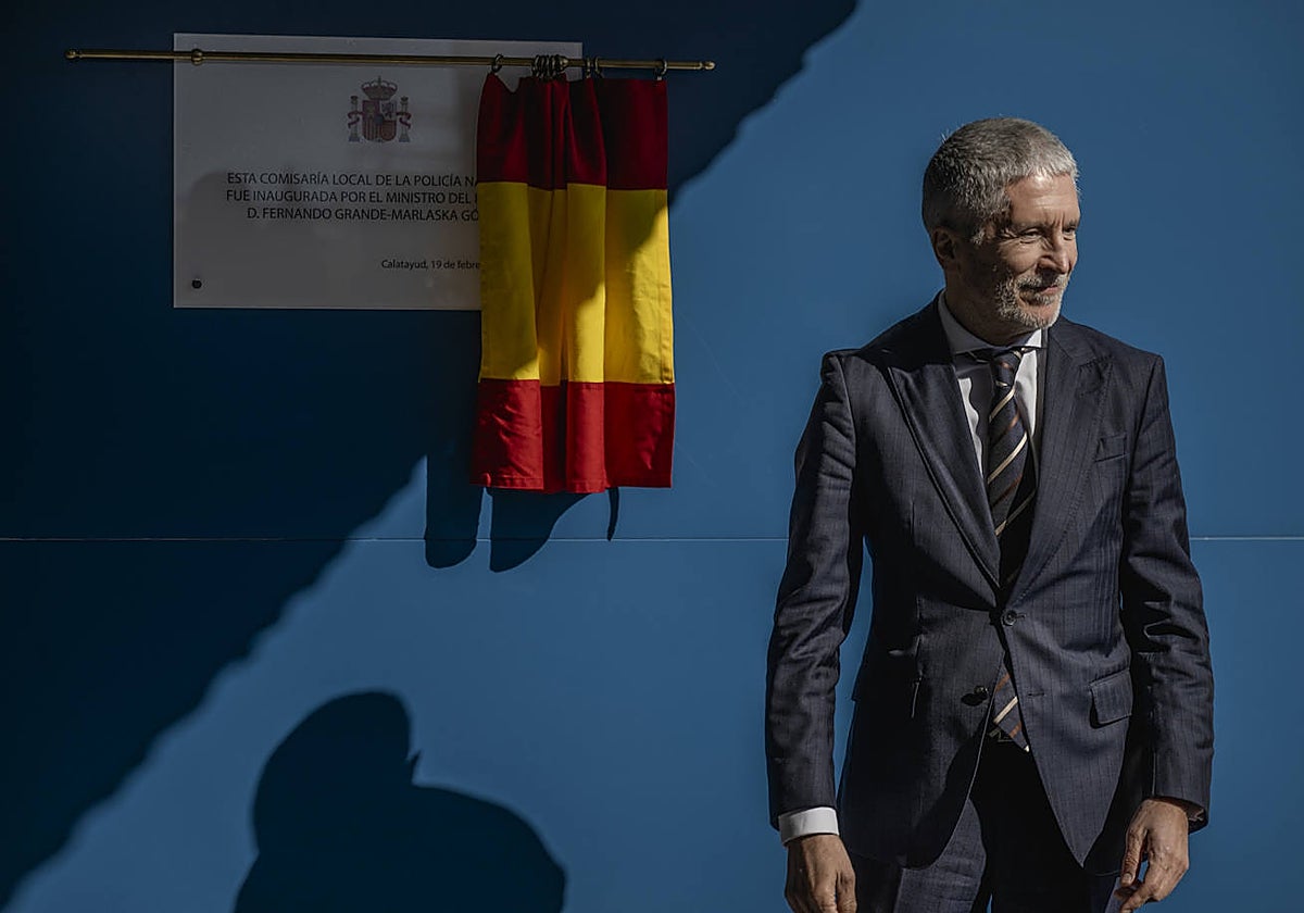 El ministro del Interior, este lunes en el estreno de una comisaría en Calatayud (Zaragoza)
