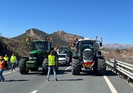 Nueva 'tractorada' en Almería: los agricultores cortan la A-92 en la comarca de Los Vélez