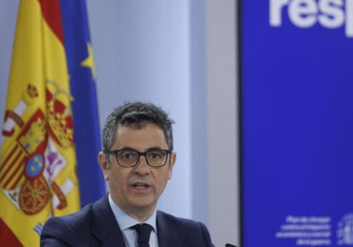 Félix Bolaños, ministro de Justicia, de quien ha de partit la propuesta al Consejo de Ministros