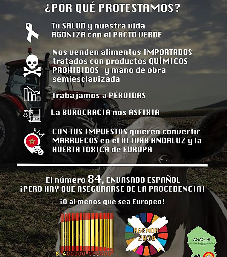 Hoja informativa que Agacor quiere distribuir este martes en la capital