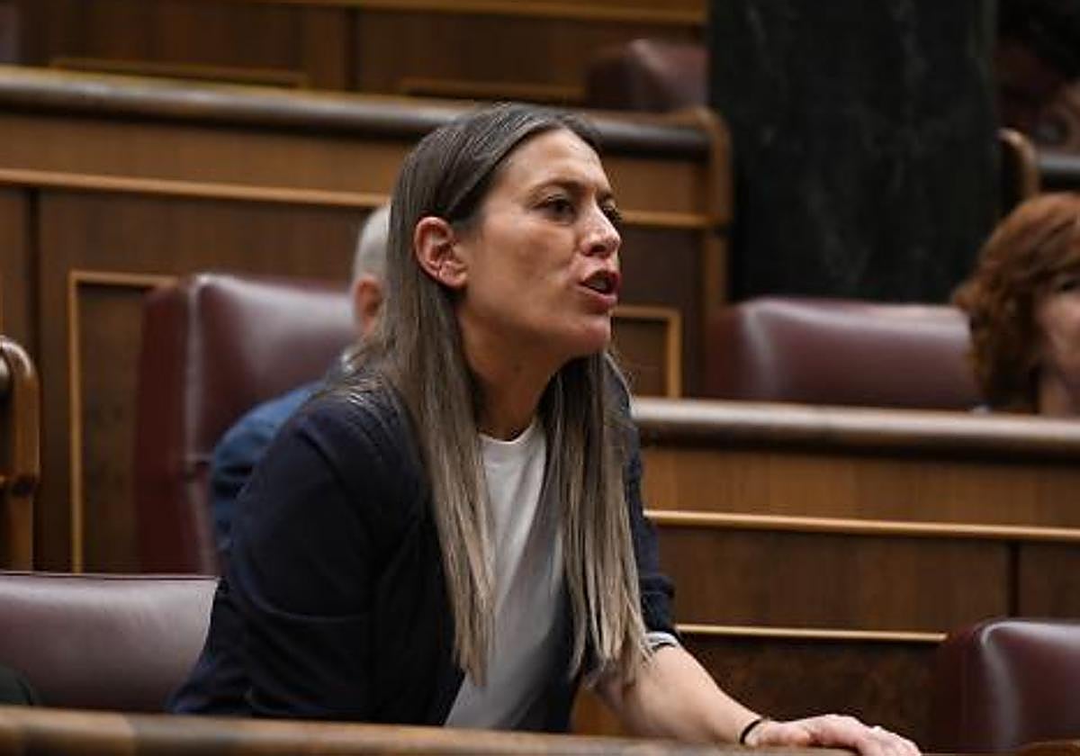 La portavoz de Junts per Catalunya, Míriam Nogueras, en el Congreso