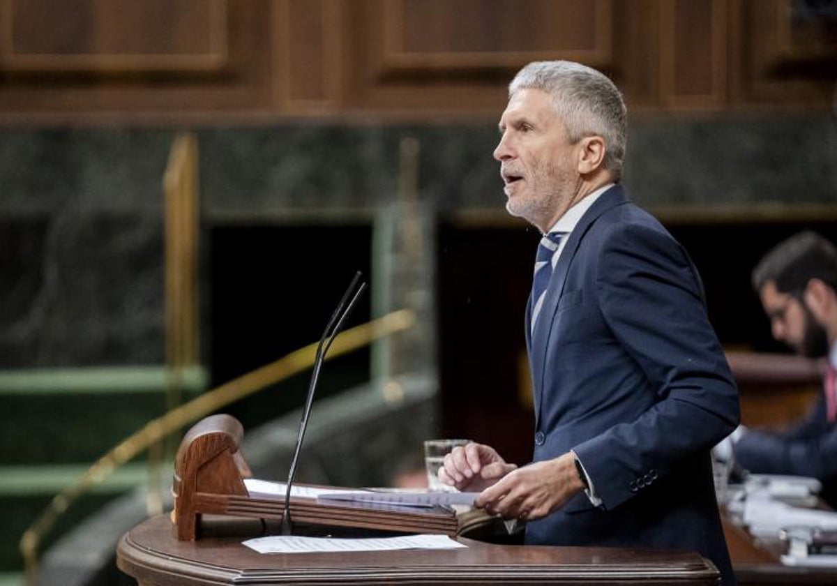 Fernando Grande-Marlaska, este miércoles en el Congreso de los Diputados