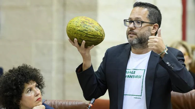 El melón de Adelante Andalucía para explicar las protestas de los agricultores