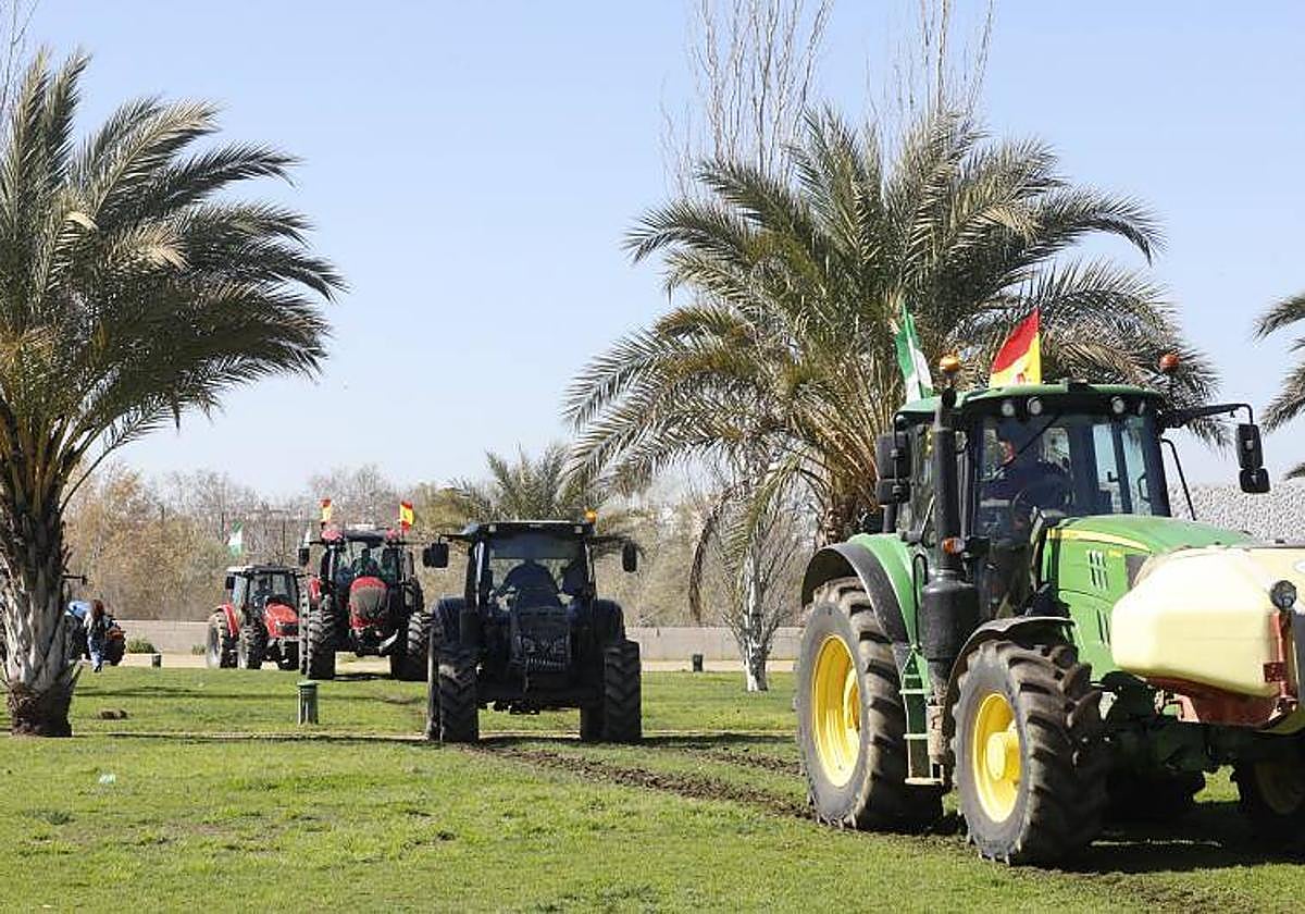 Tractores en la marcha del pasado martes 20 de febrero