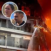 La pareja rescatada del balcón: «Los bomberos arriesgaron sus vidas para salvarnos»