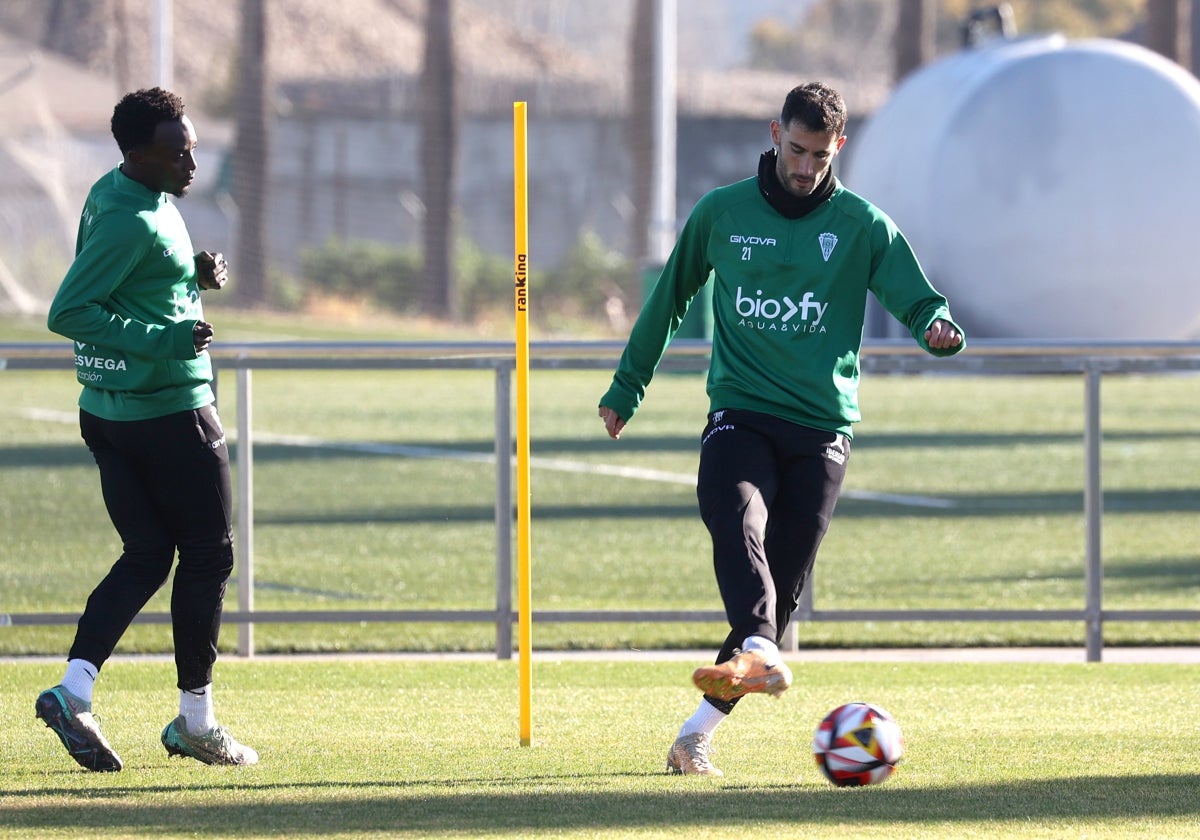 Albarrán durante un entrenamiento esta temporada en la Ciudad Deportiva