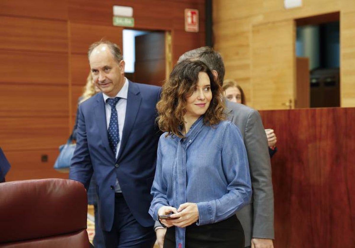 Isabel Díaz Ayuso, en la Asamblea de Madrid