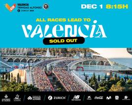 El Maratón Valencia anuncia el 'sold out' y agota los 35.000 dorsales para la edición de 2024