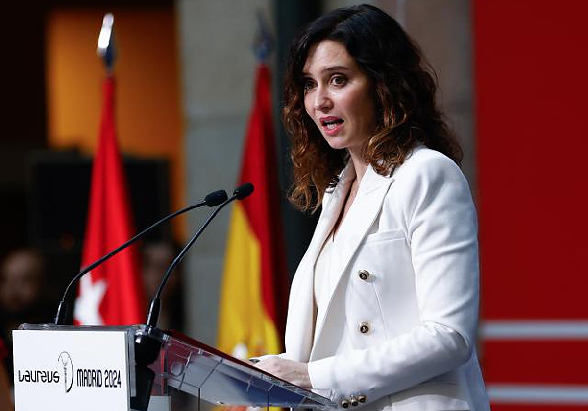 La presidenta madrileña, Isabel Díaz Ayuso