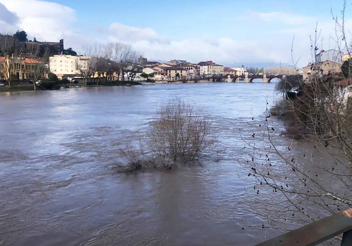 El río Ebro, a su paso por Miranda de Ebro (Burgos)