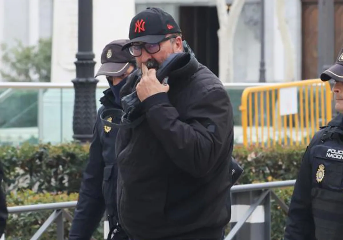 Koldo García el pasado jueves a su salida de la Audiencia Nacional