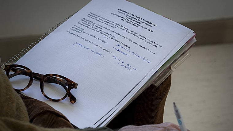 Un detalle del cuaderno de Arteta