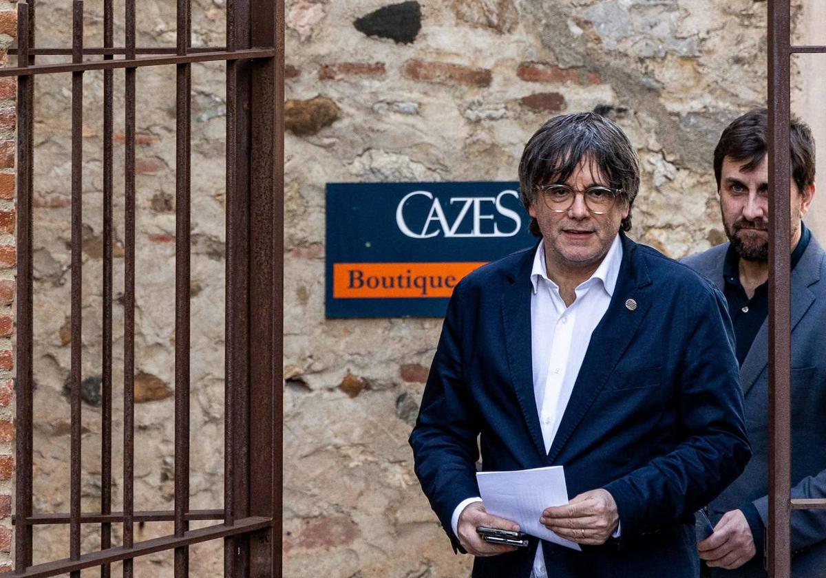 Puigdemont, durante un acto este viernes en Francia