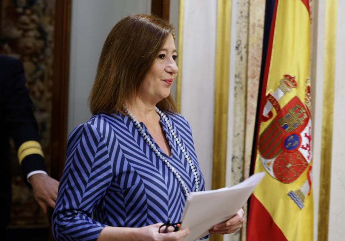 La presidenta del Congreso, Francina Armengol, declara en el Congreso sobre el caso Koldo y cuya dimisión exige el PP por la gestión de contratos con la trama cuando era presidenta de Baleares, este martes en Madrid