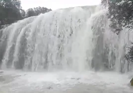 Borrasca Mónica: espectacular cascada de agua en la Sierra de Cabra y primeras nieves en La Tiñosa