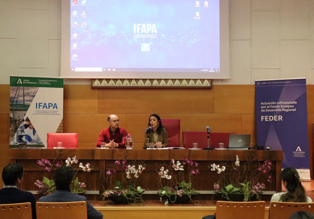 La presidenta del Ifapa, Marta Bosquet, en el Ifapa