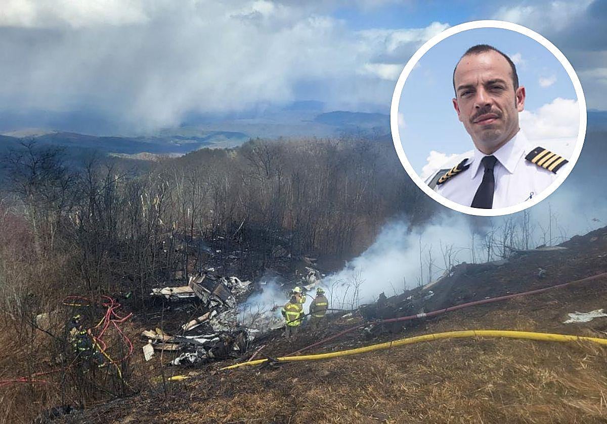 El lugar en el que se ha producido el accidente y Alfredo J. Díez