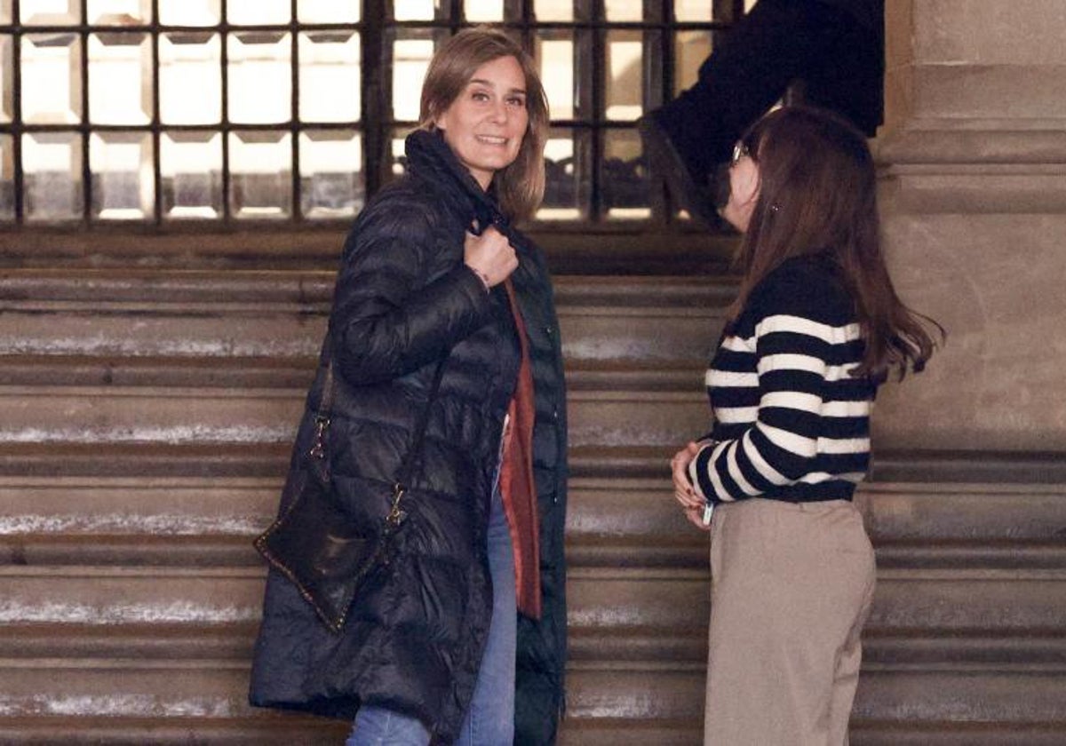 La líder de los comunes, Jèssica Albiach, al entrar en el Palau de la Generalitat