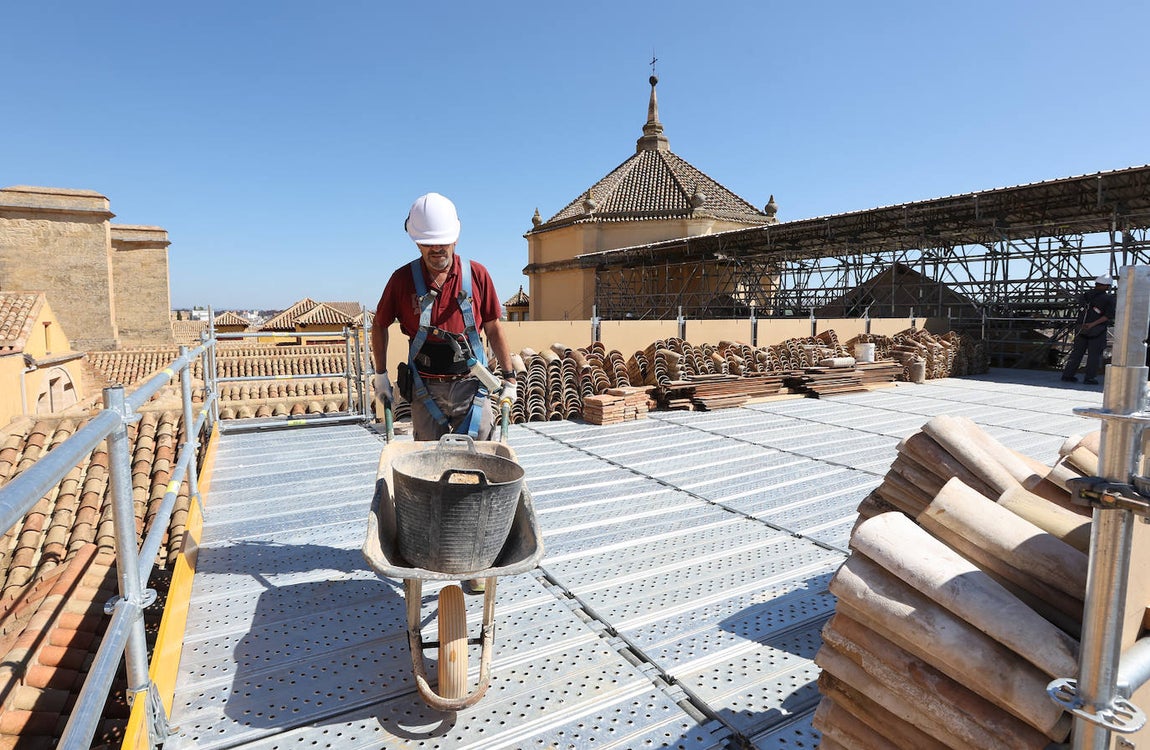 Fotos: la restauración de las cúpulas de la maqsura de la Mezquita-Catedral de Córdoba