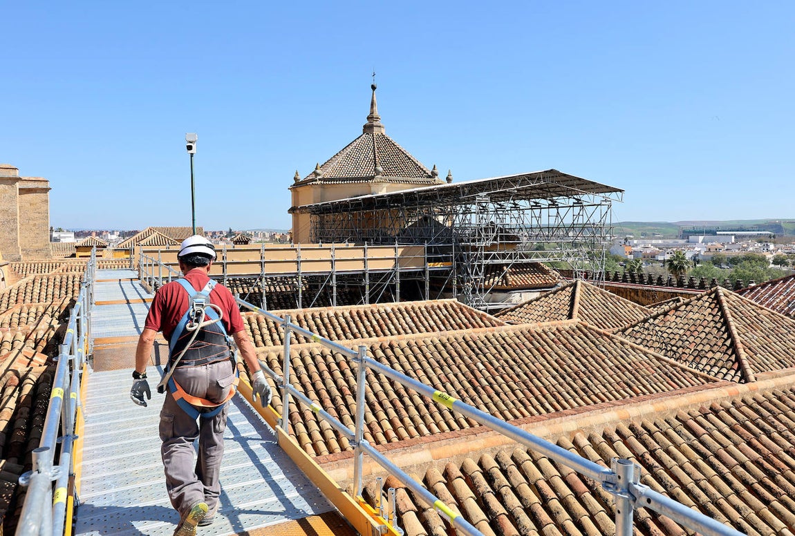 Fotos: la restauración de las cúpulas de la maqsura de la Mezquita-Catedral de Córdoba