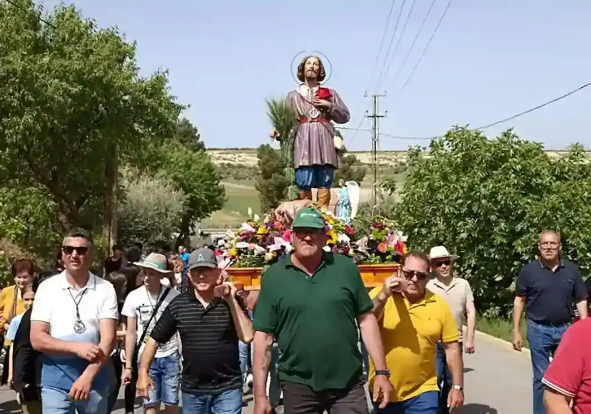 Romería de San Isidro Labrador en Cuevas del Campo, en imagen distribuida por el ayuntamiento