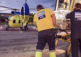 Herido grave un trabajador de 61 años tras una caída de 5 metros de un andamio en Iniesta
