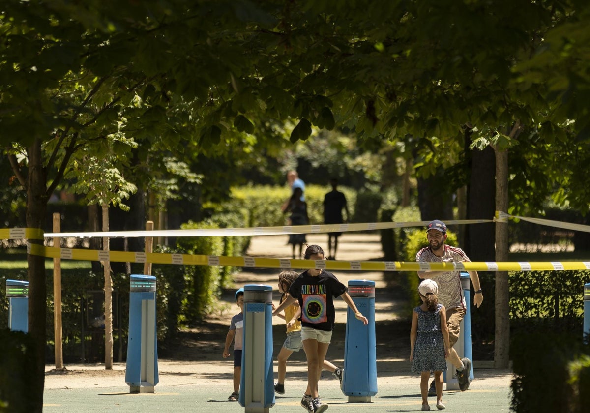 Una familia numerosa disfrutando en un parque