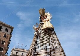 La Virgen de los Desamparados, lista para la Ofrenda de las Fallas 2024: así luce el nuevo cadafal