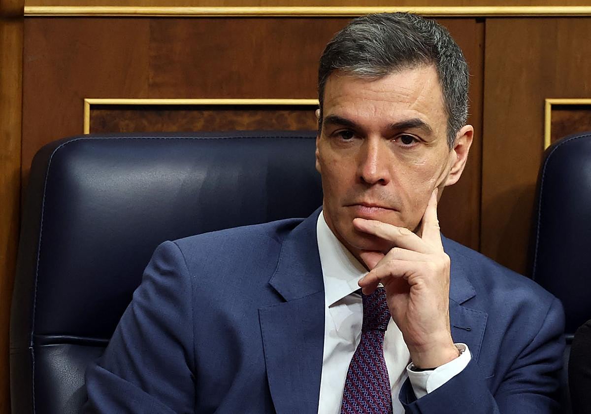 Pedro Sánchez, durante la votación de la ley de amnistía