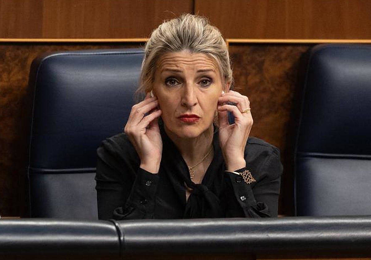 Yolanda Díaz, este jueves en el Congreso