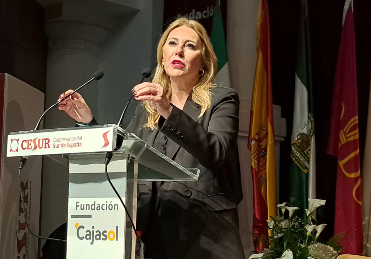 La consejera de Economía, Hacienda y Fondos Europeos, Carolina España, en un reciente foro económico