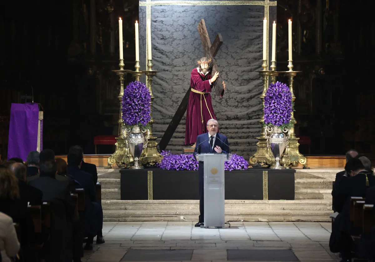 Jaramillo, este viernes durante el pregón en la Catedral de Valladolid