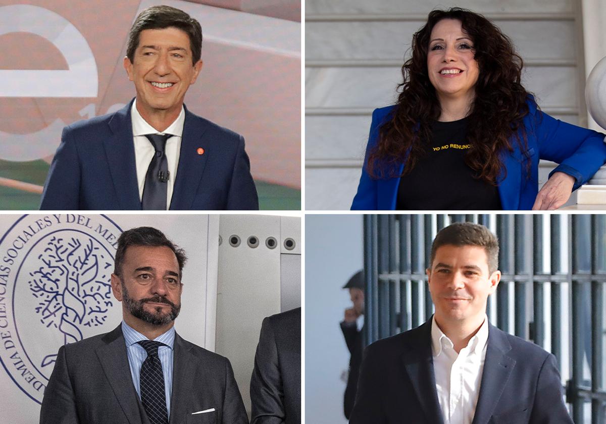 De arriba a abajo y de izquierda a derecha, Juan Marín, Rocío Ruiz, Manuel A. Cardenete y Sergio Romero