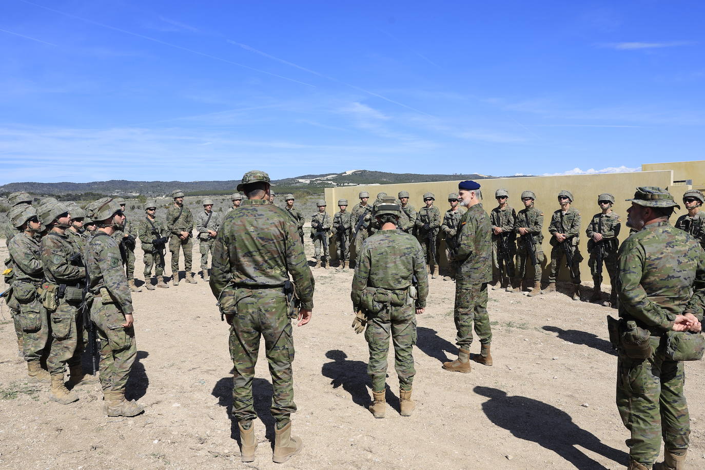 Los alumnos de la Academia General Militar durante las maniobras