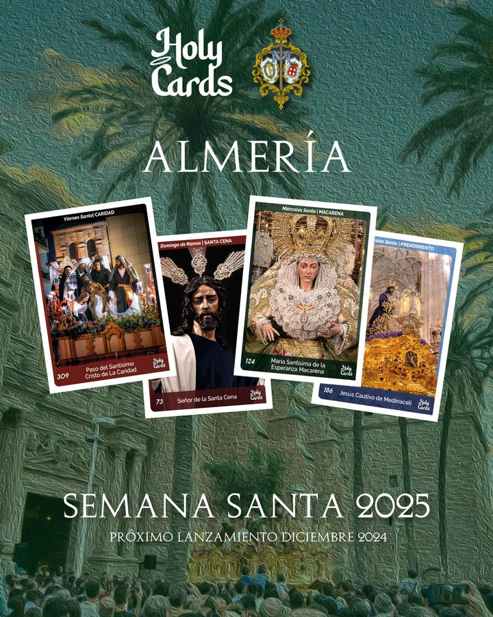 El lanzamiento de las HolyCards en Almería será en diciembre de 2024