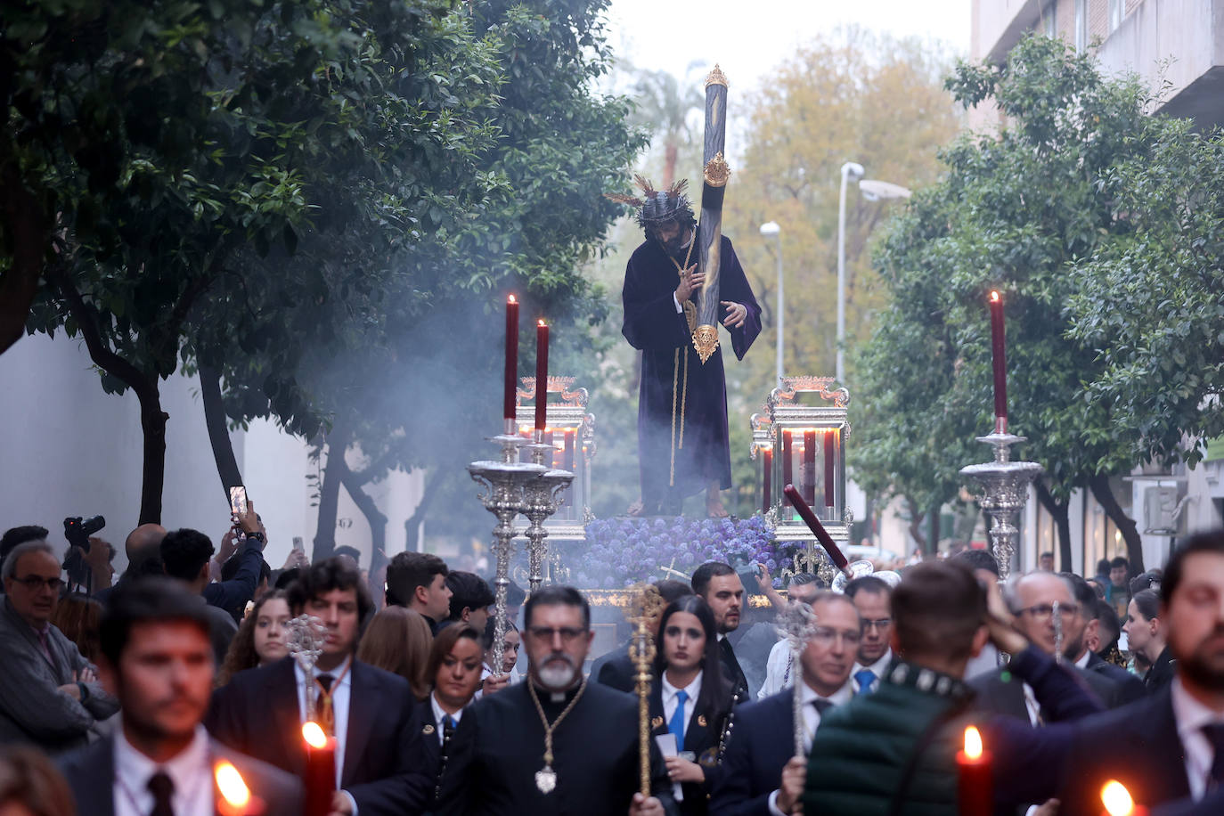 Fotos: el íntimo vía crucis del Señor del Soberano Poder de Córdoba