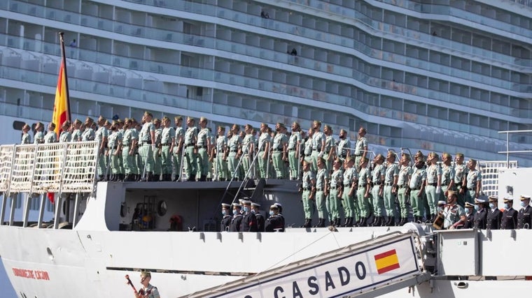 La Legión volverá a desembarcar el Jueves Santo en el puerto de Málaga.