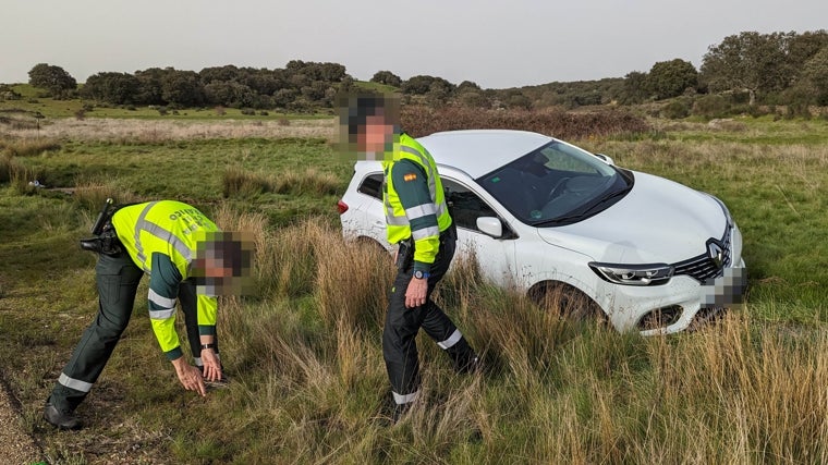 Vehículo en el que viajaba el hombre fallecido en Martiago