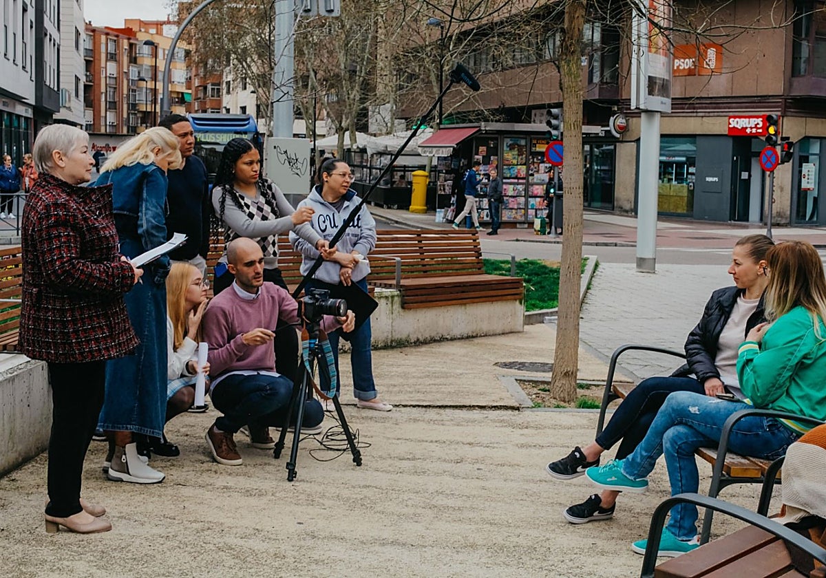 Imágenes del rodaje del cortometraje de un grupo de mujeres ucranianas