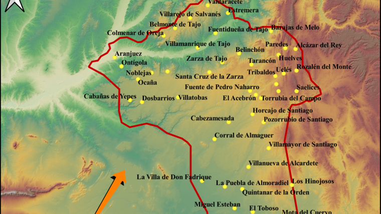 Mapa realizado por la autora de la tesis doctoral