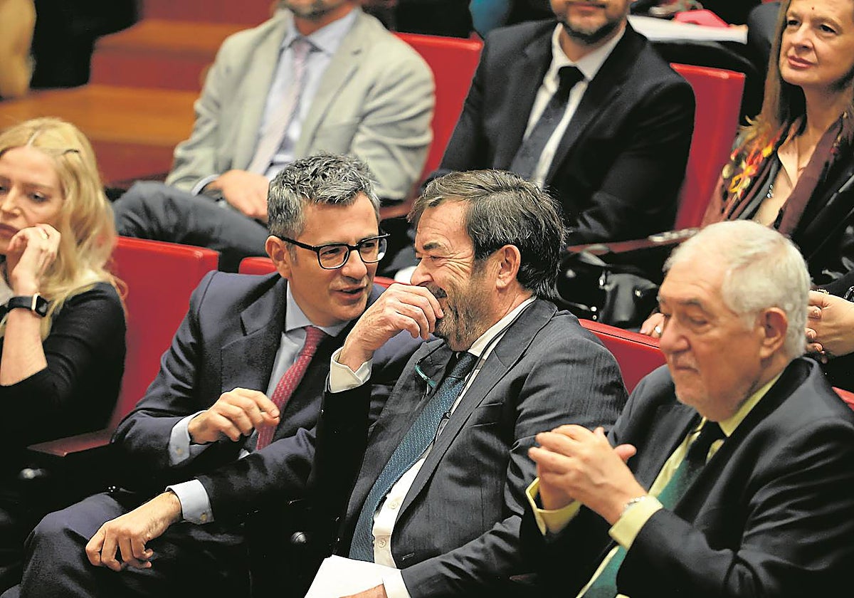 Félix Bolaños, ministro de Justicia, con Vicente Guilarte, presidente del CGPJ